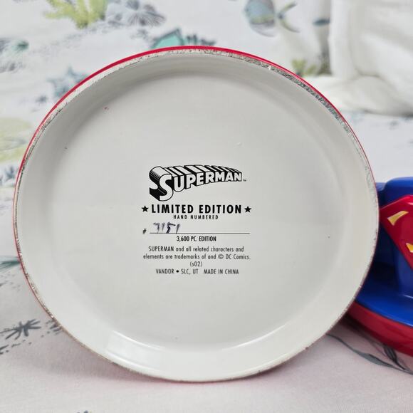 Vintage Superman Ceramic & Tin Container Vandor Limited Edition Cookie Jar - Picture 7 of 12